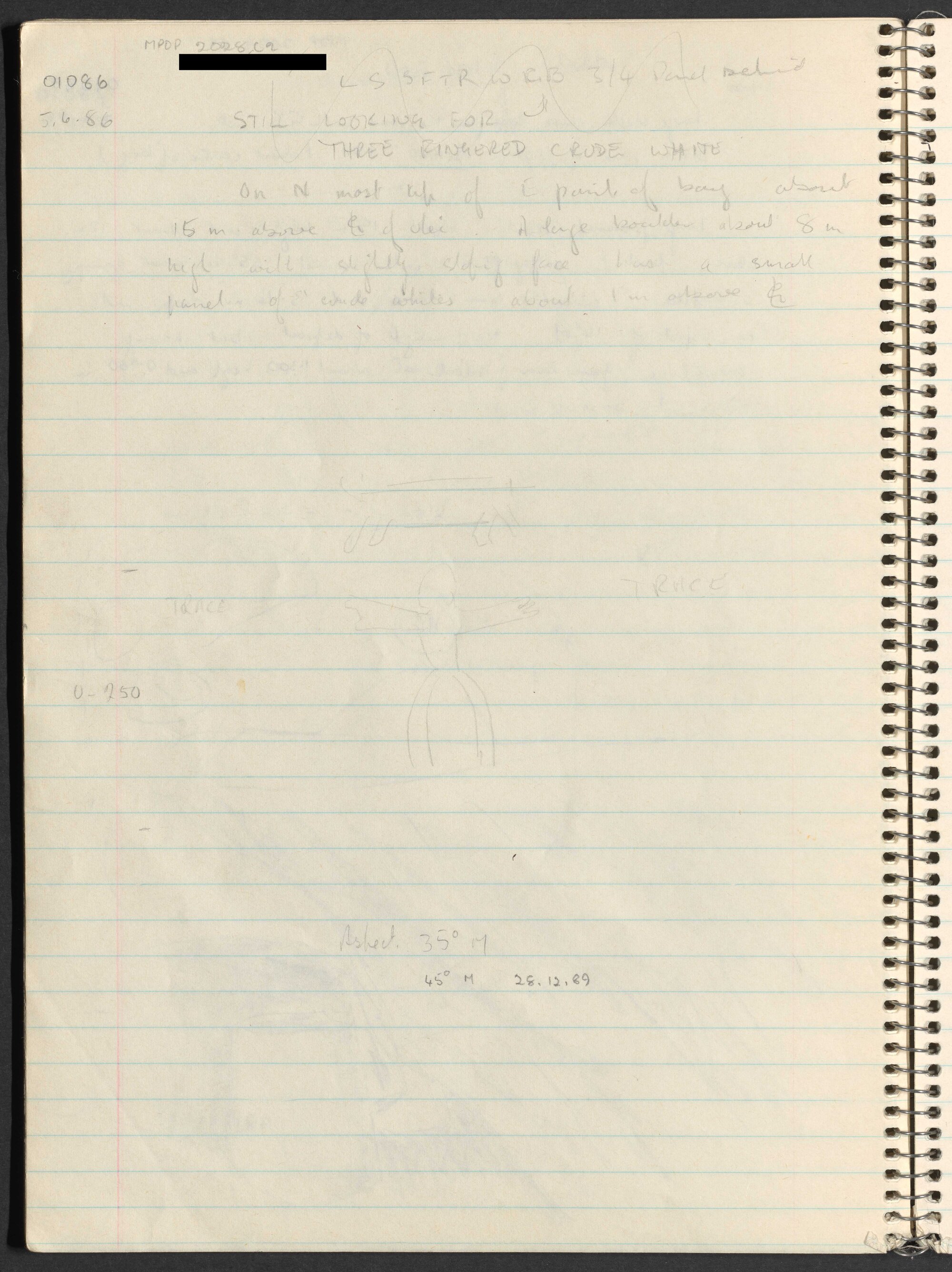 Peter Genge field notes. 01086