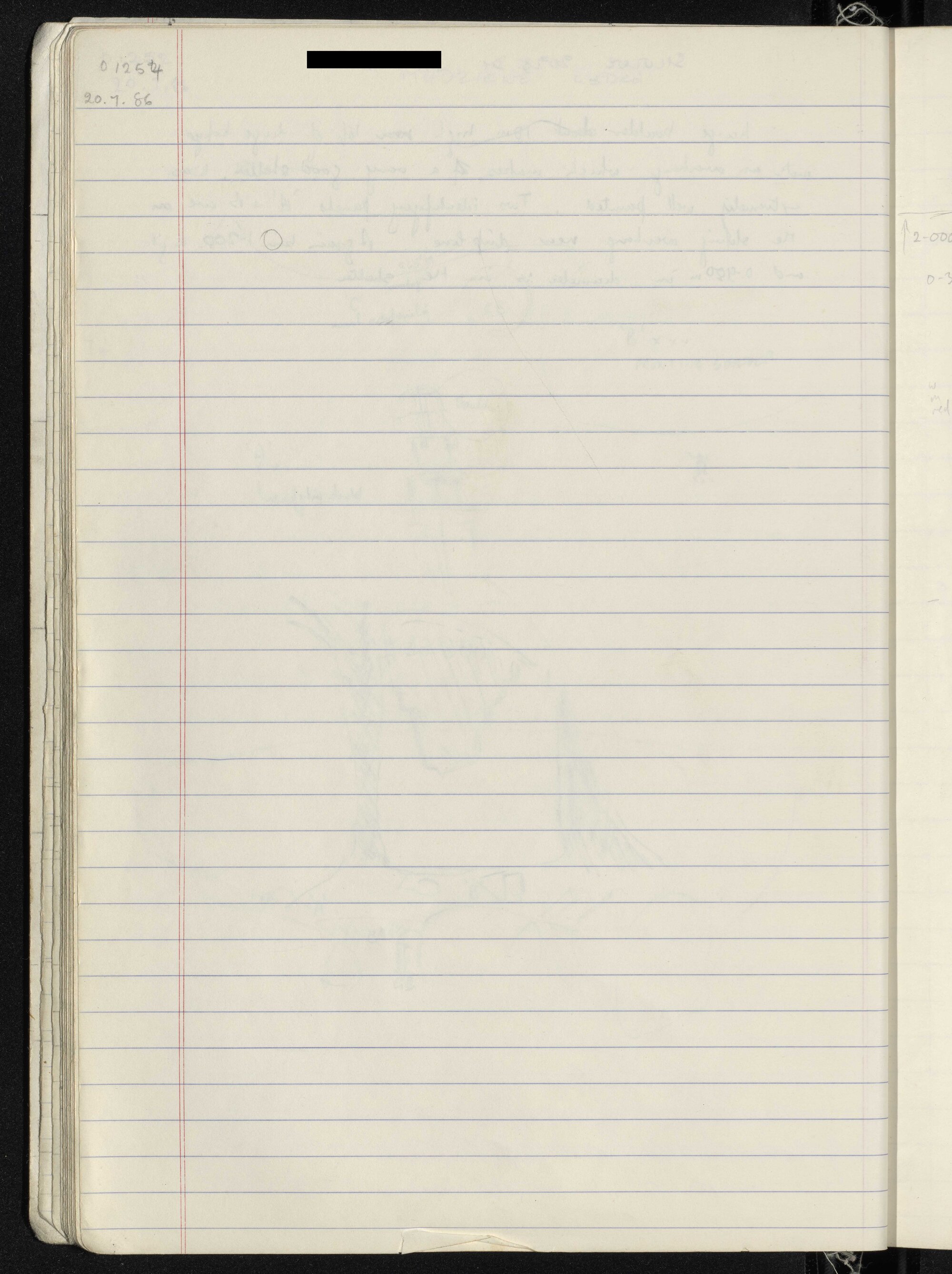 Peter Genge field notes. 01254
