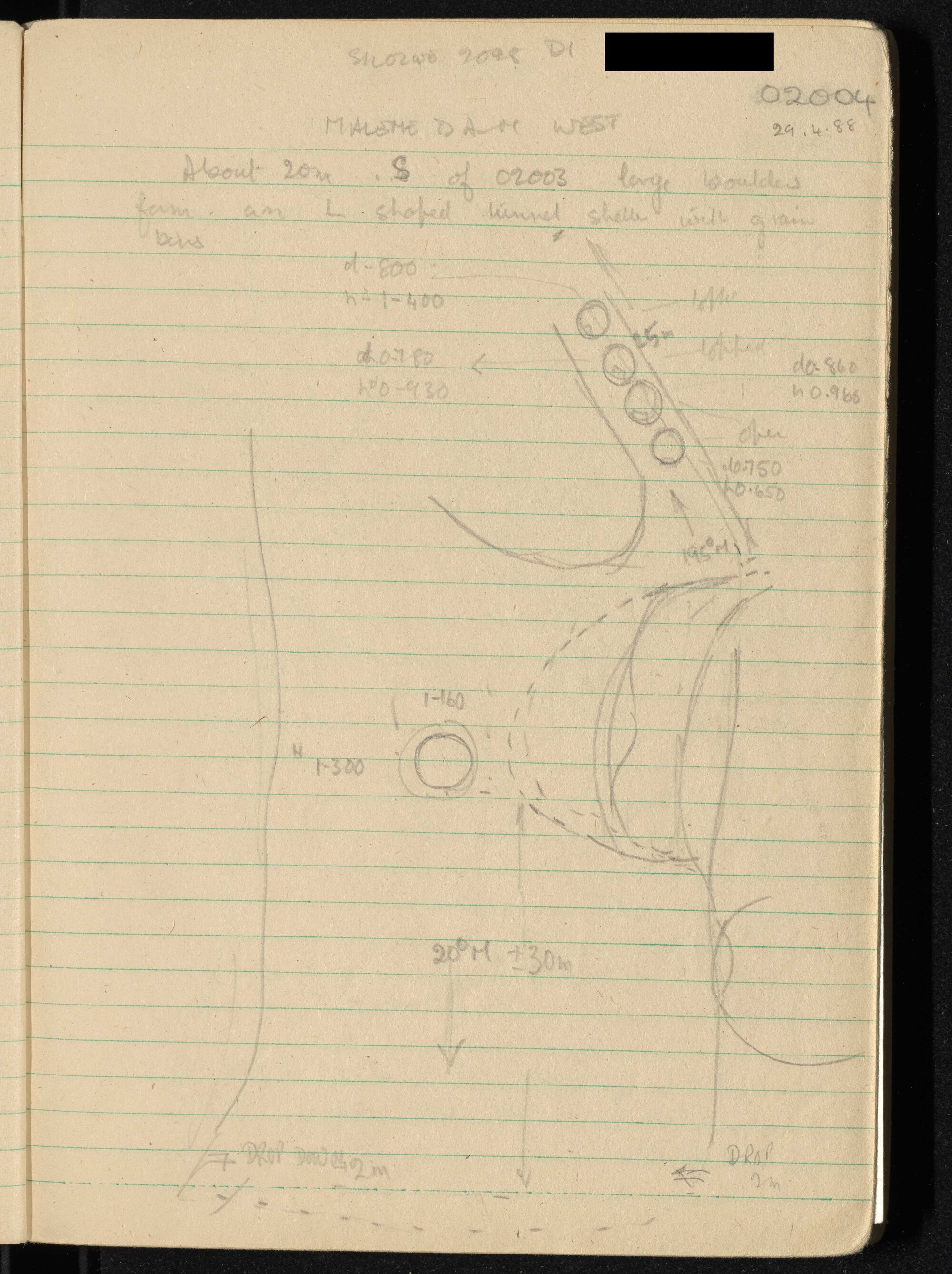 Peter Genge field notes. 02004