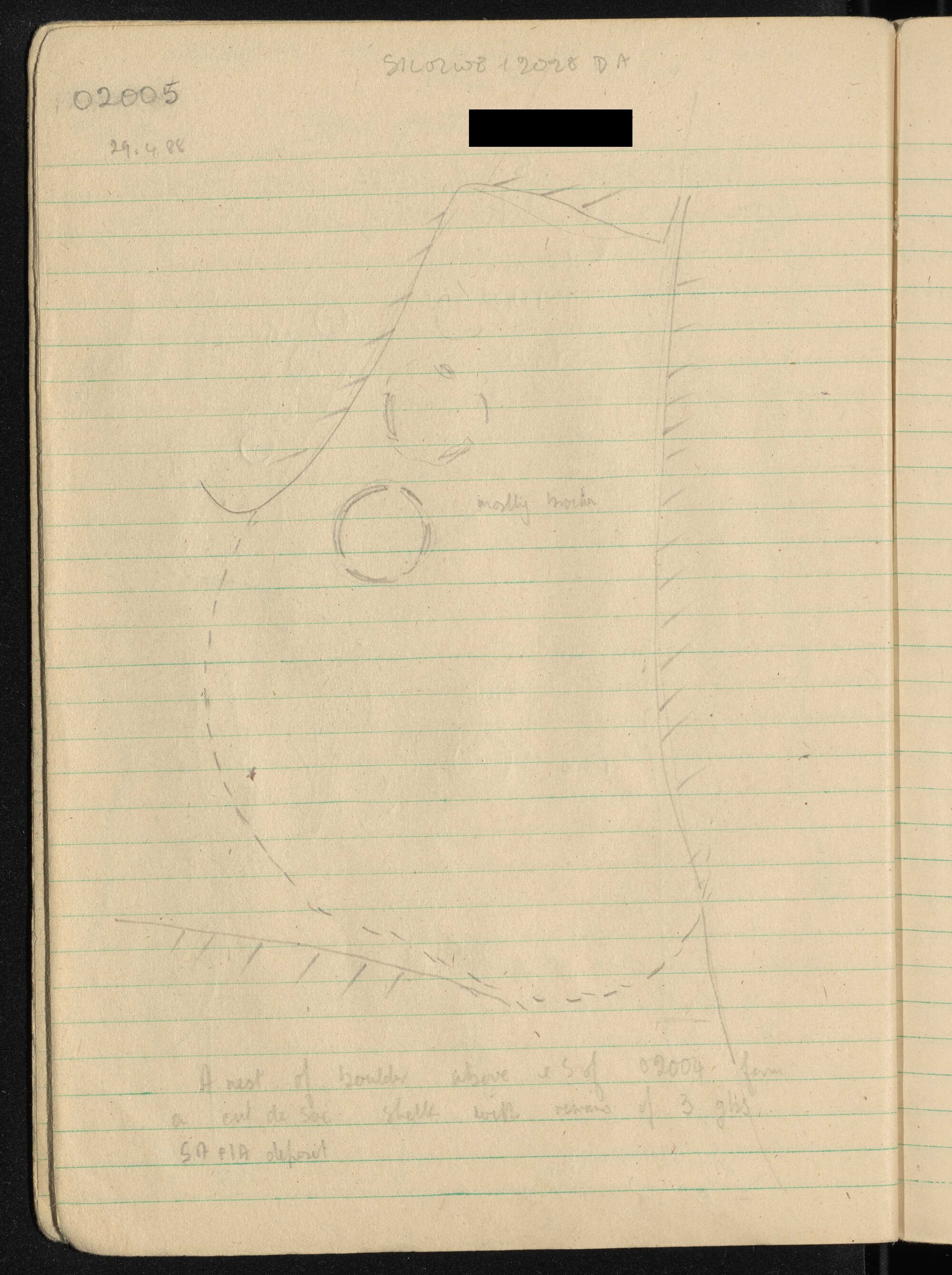 Peter Genge field notes. 02005