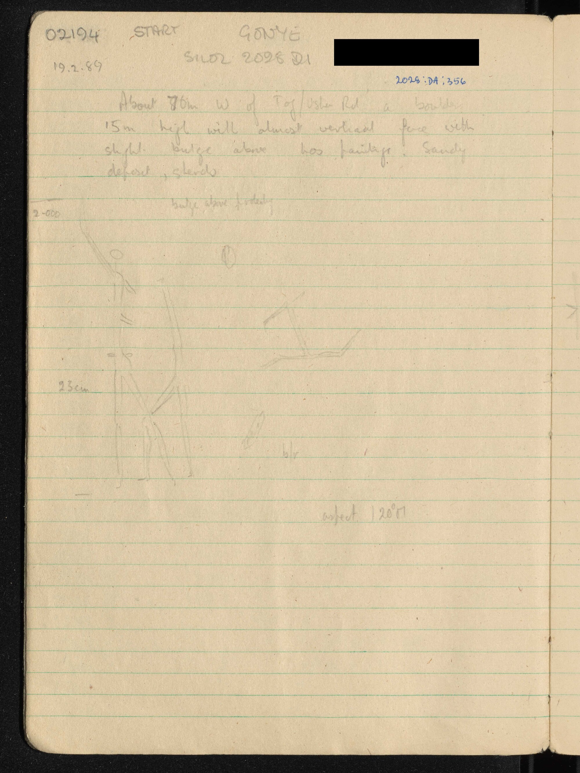 Peter Genge field notes. 02194