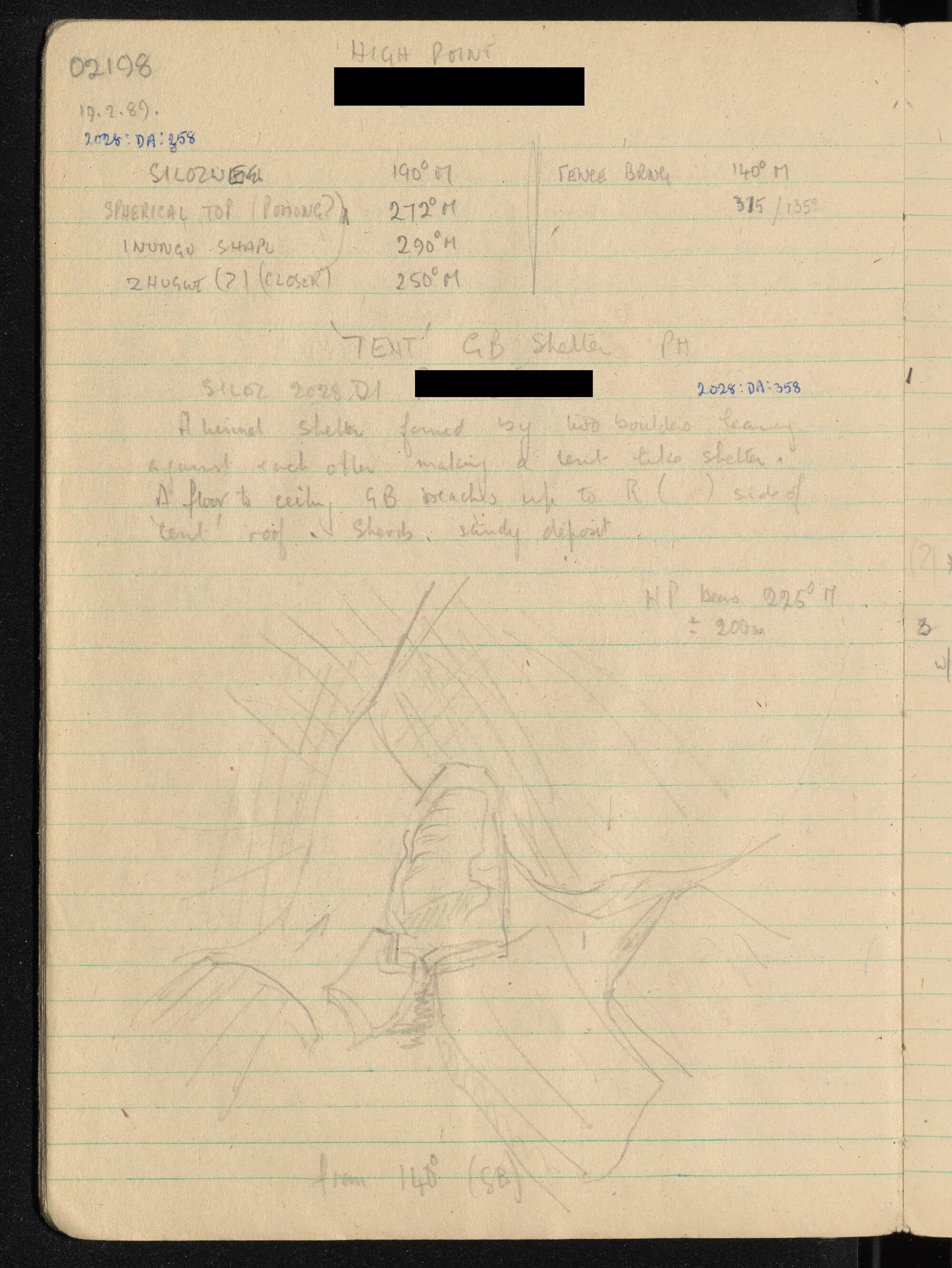 Peter Genge field notes. 02198