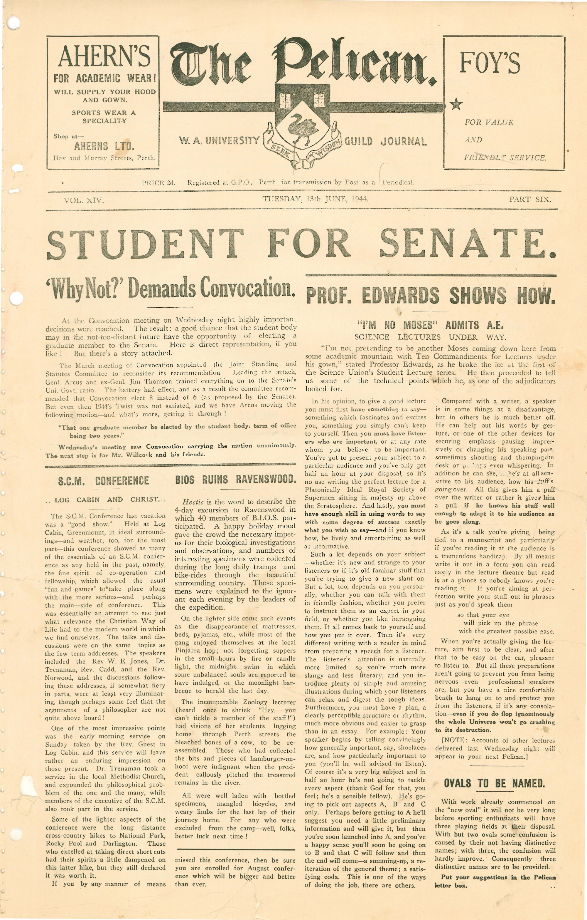 The Pelican - Vol. 14, no. 6 (June 13, 1944)