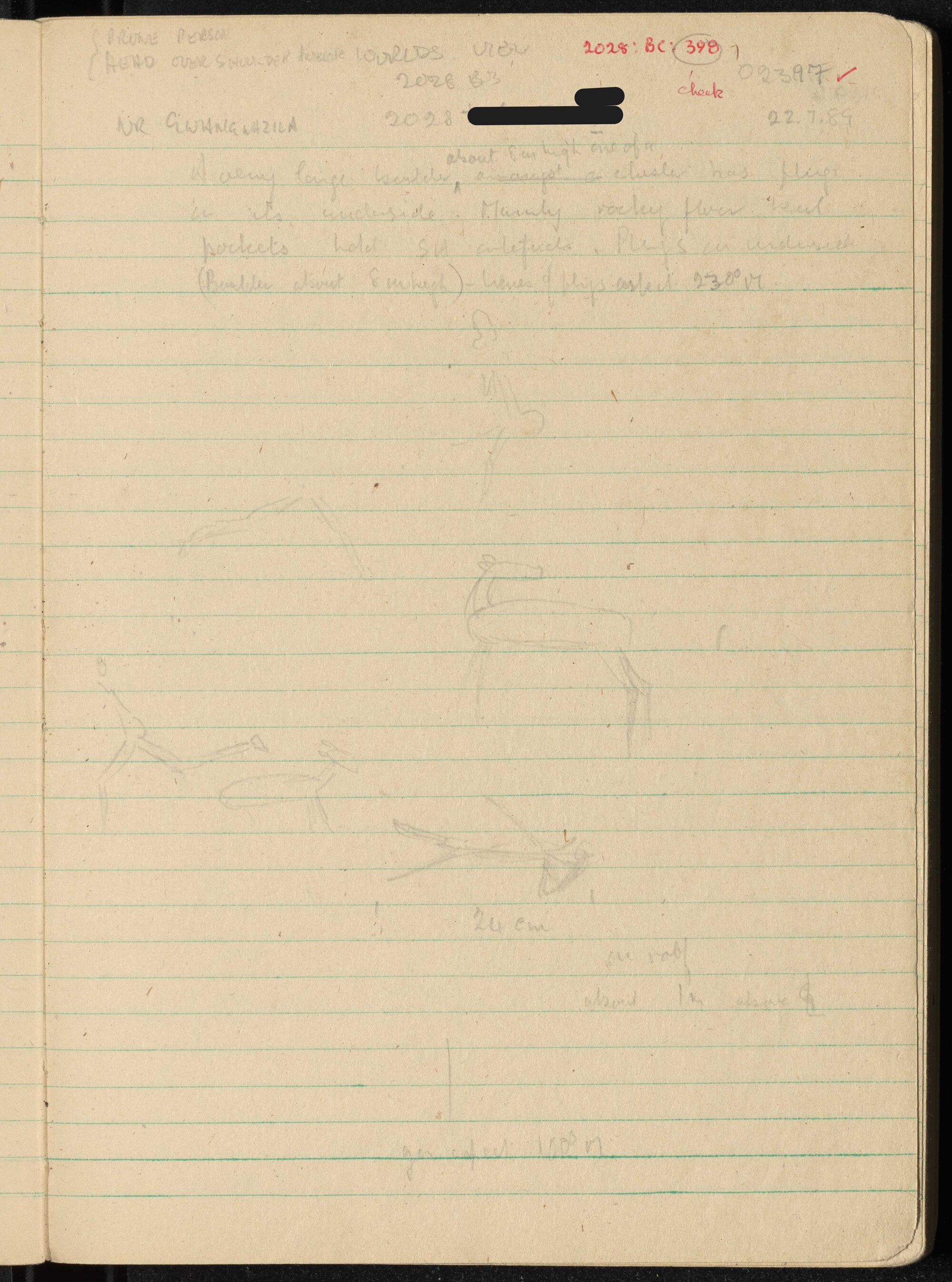 Peter Genge field notes. 02397