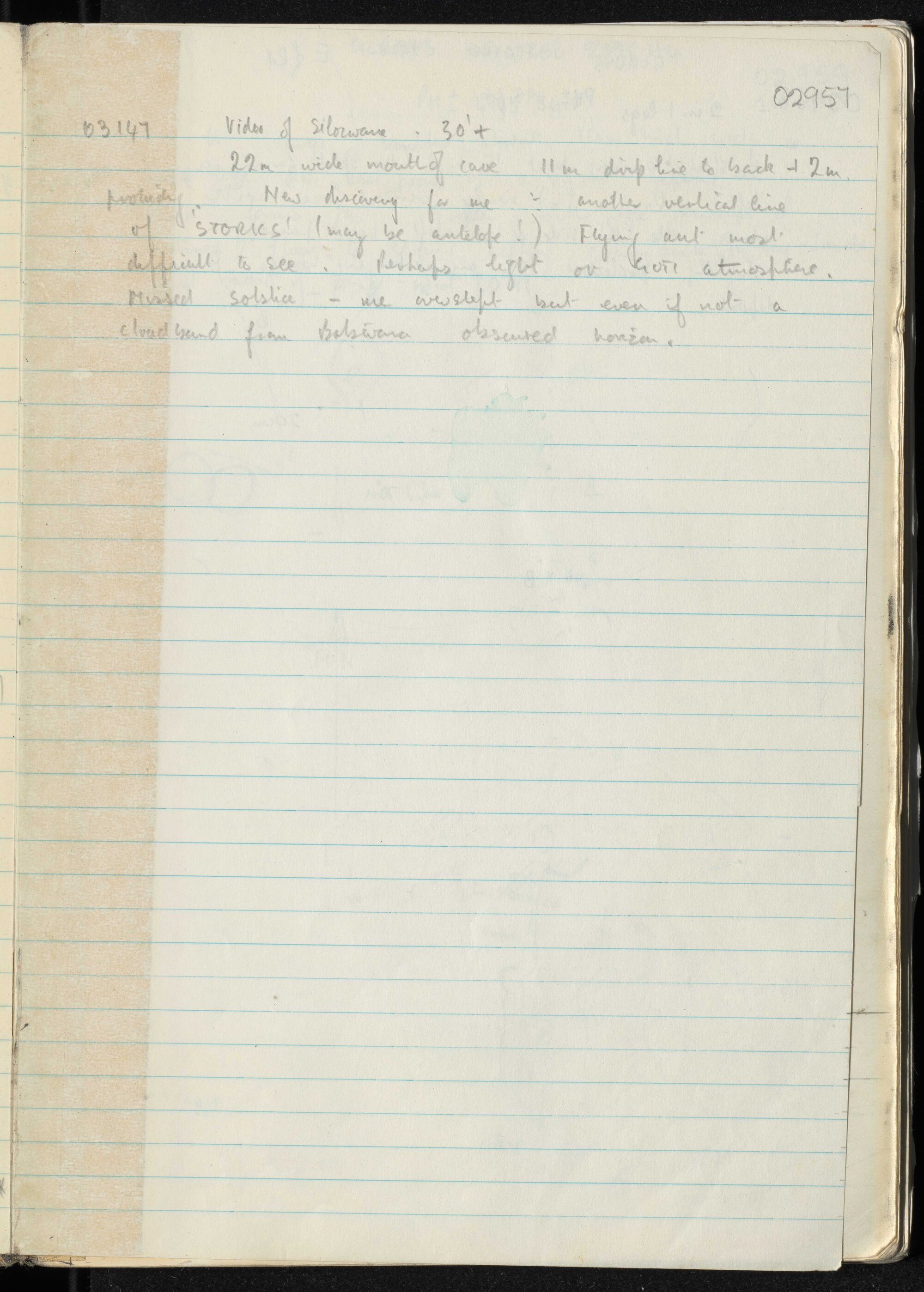 Peter Genge field notes. 02957
