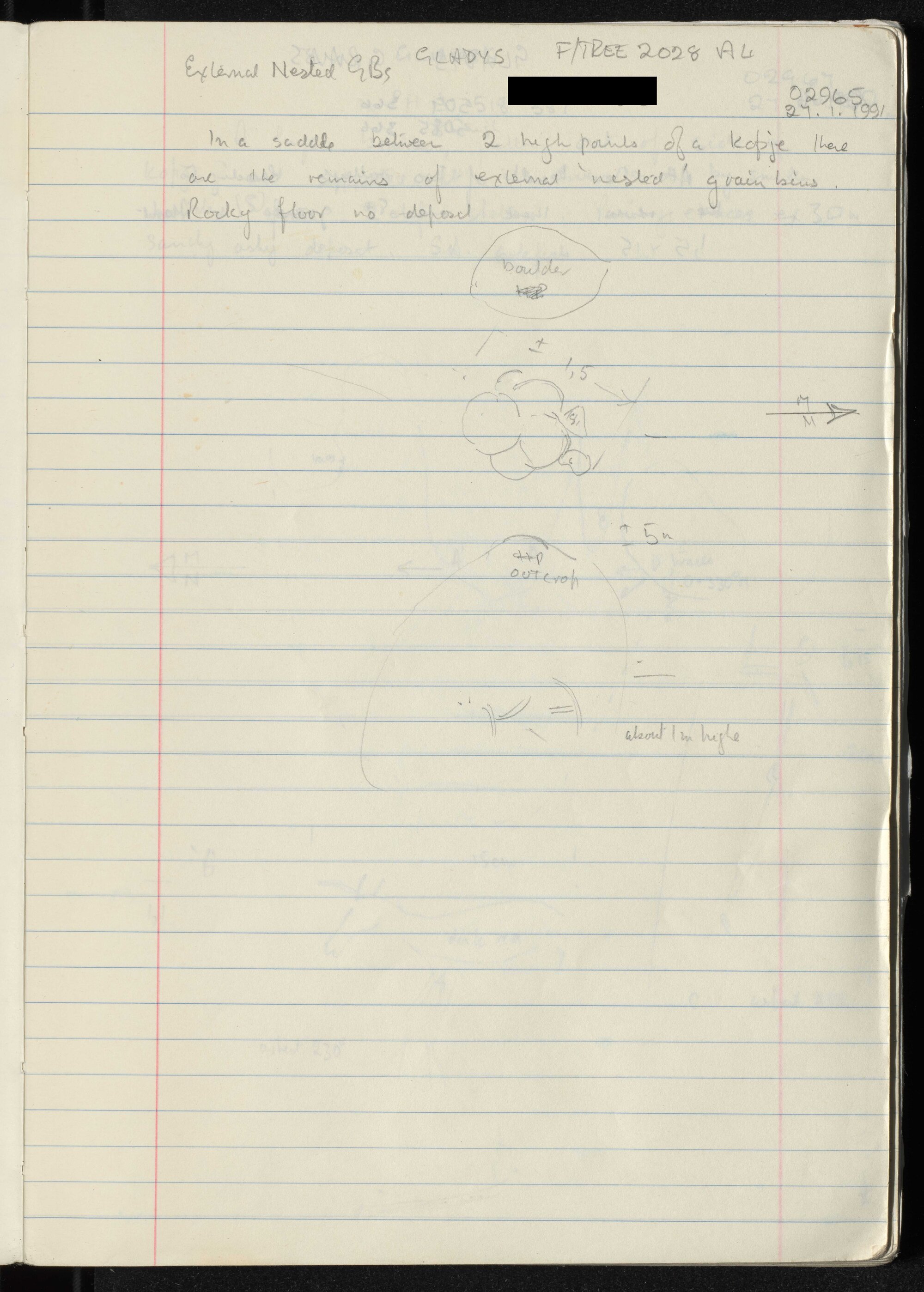 Peter Genge field notes. 02965