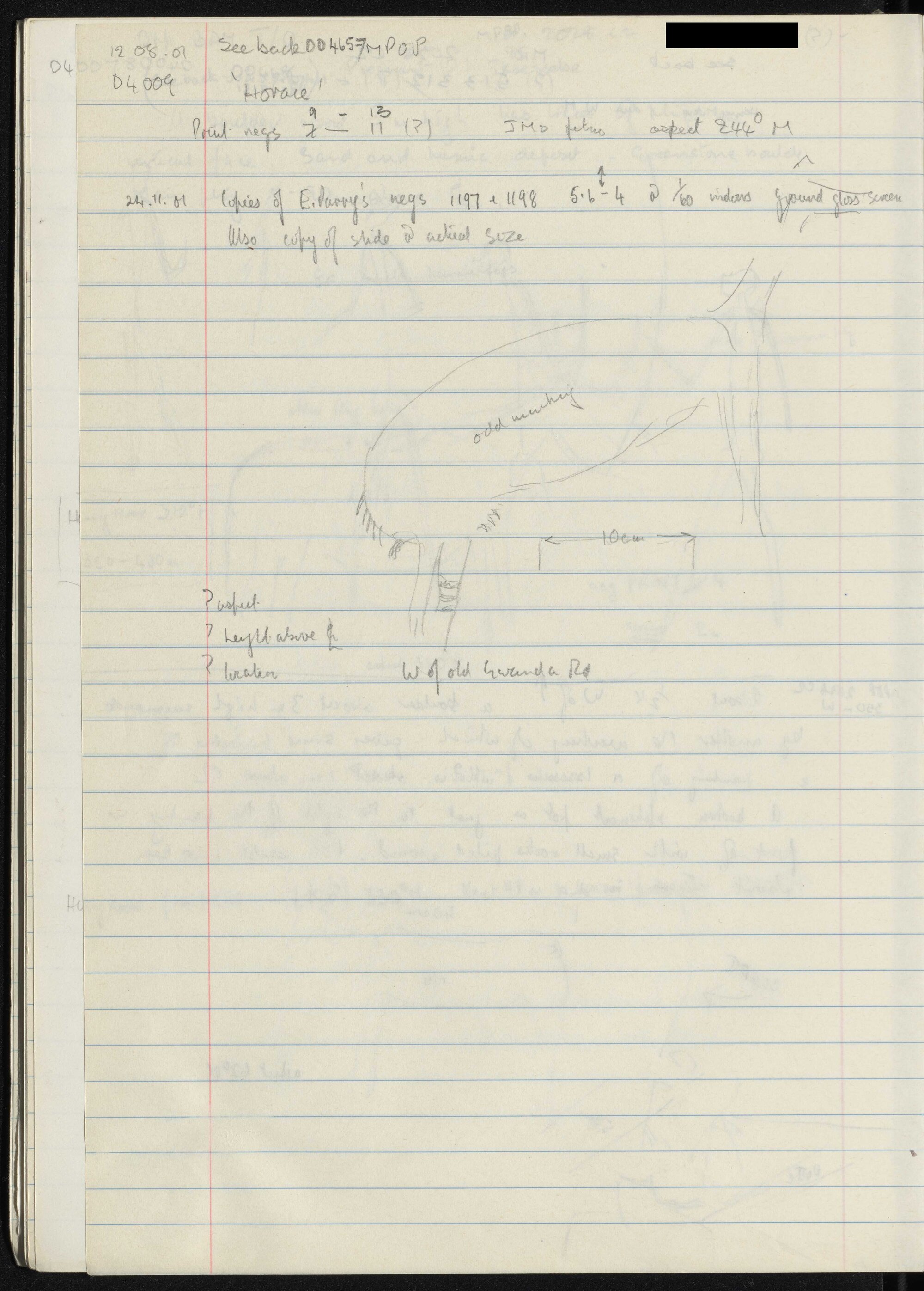Peter Genge field notes. 04009