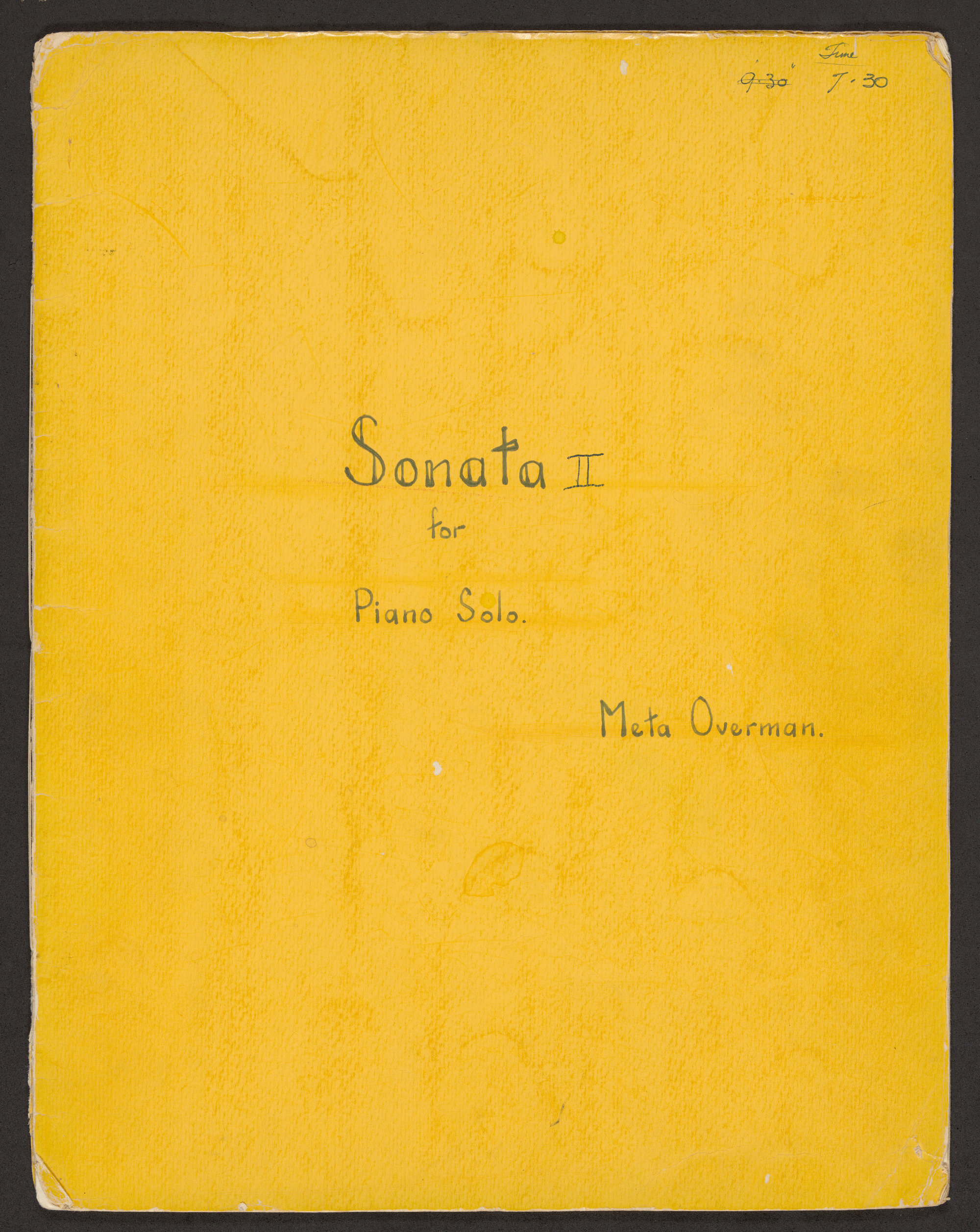 Sonata II for Piano Solo