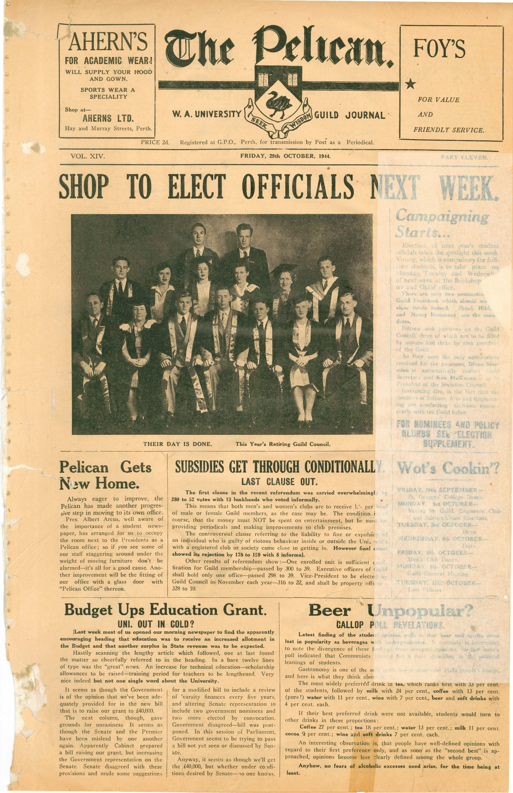 The Pelican - Vol. 14, no. 11 (October 29, 1944)