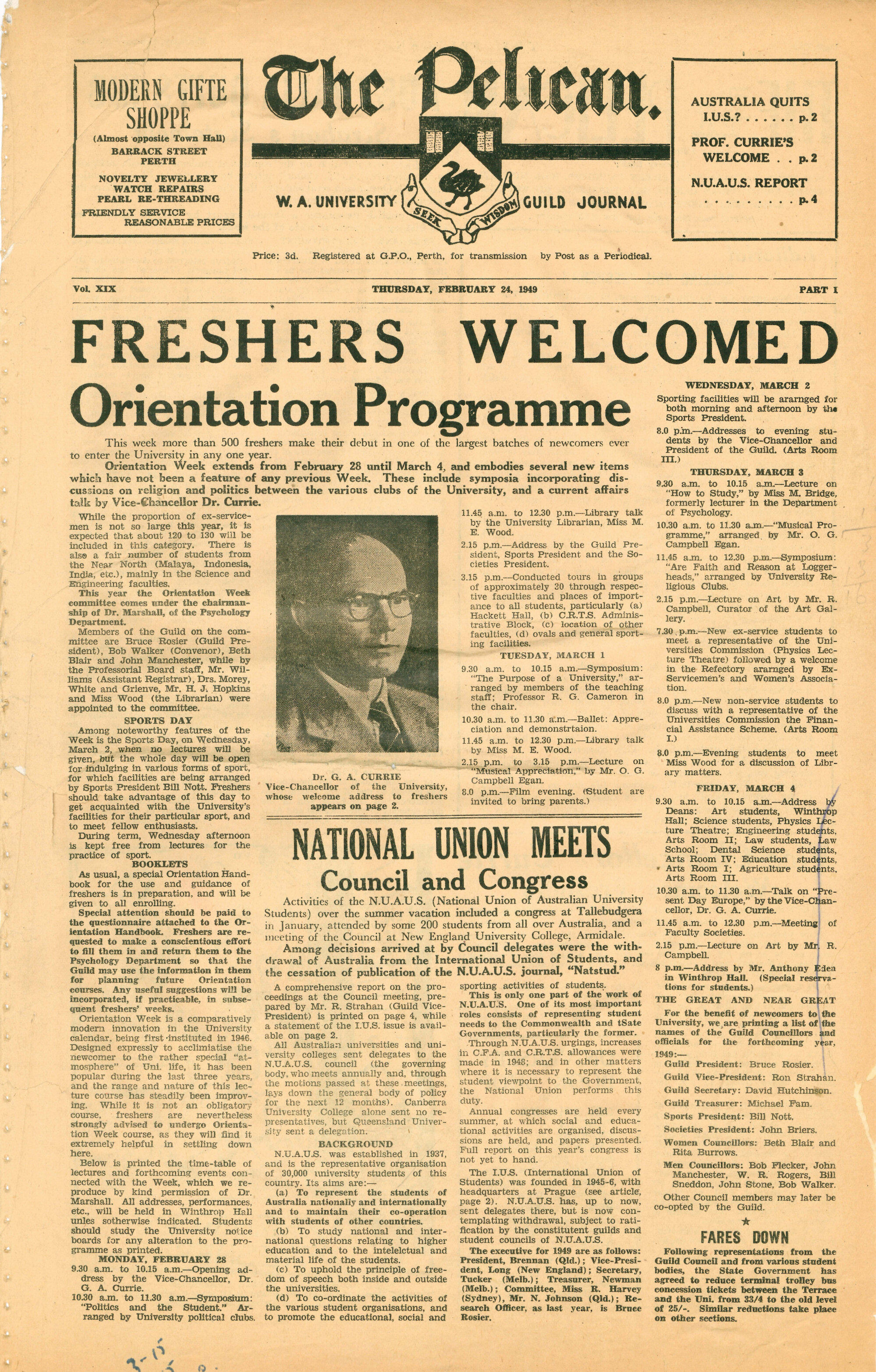 The Pelican - Vol. 19, no. 1 (February 24, 1949)