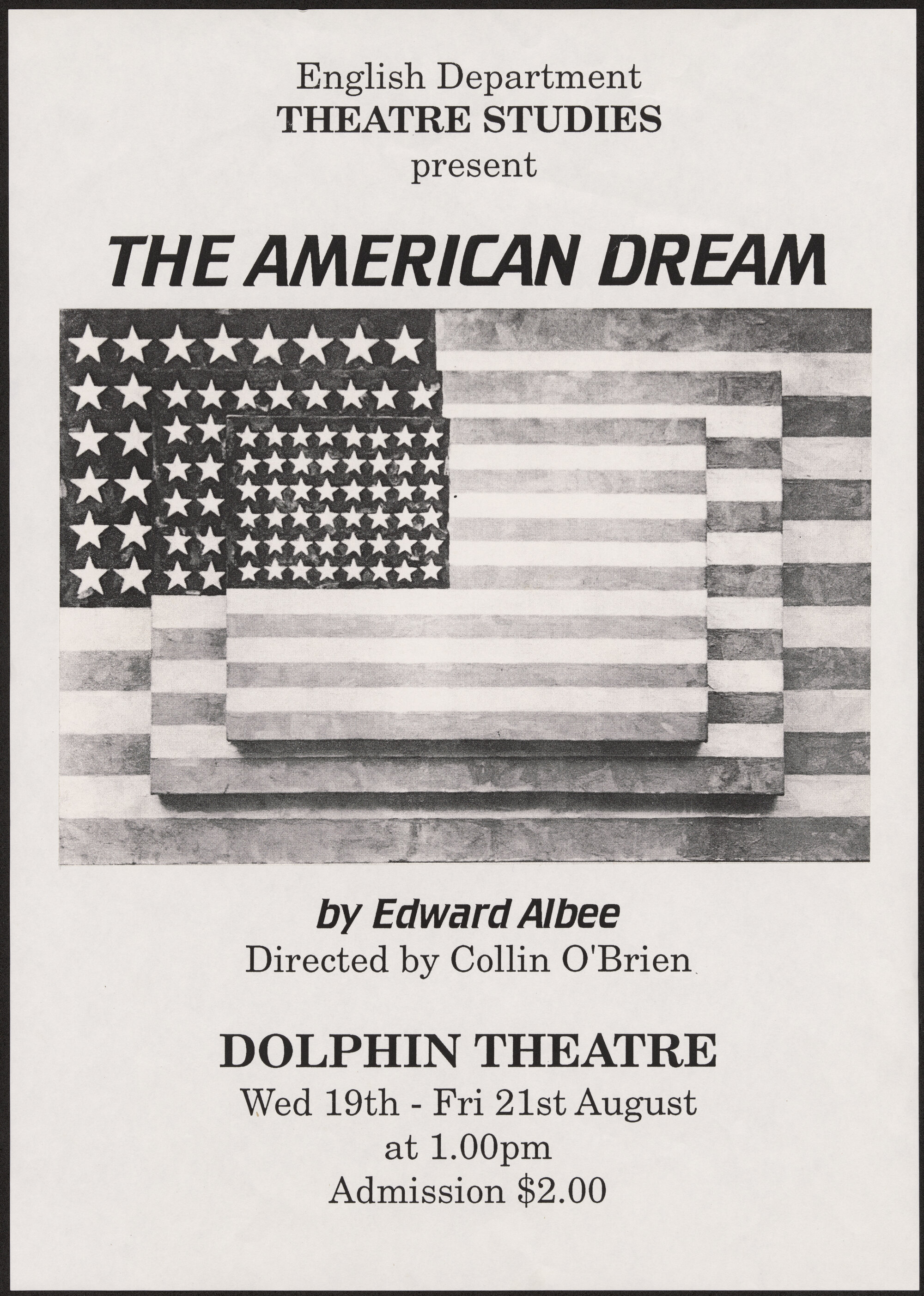 The American dream, 1992. Poster