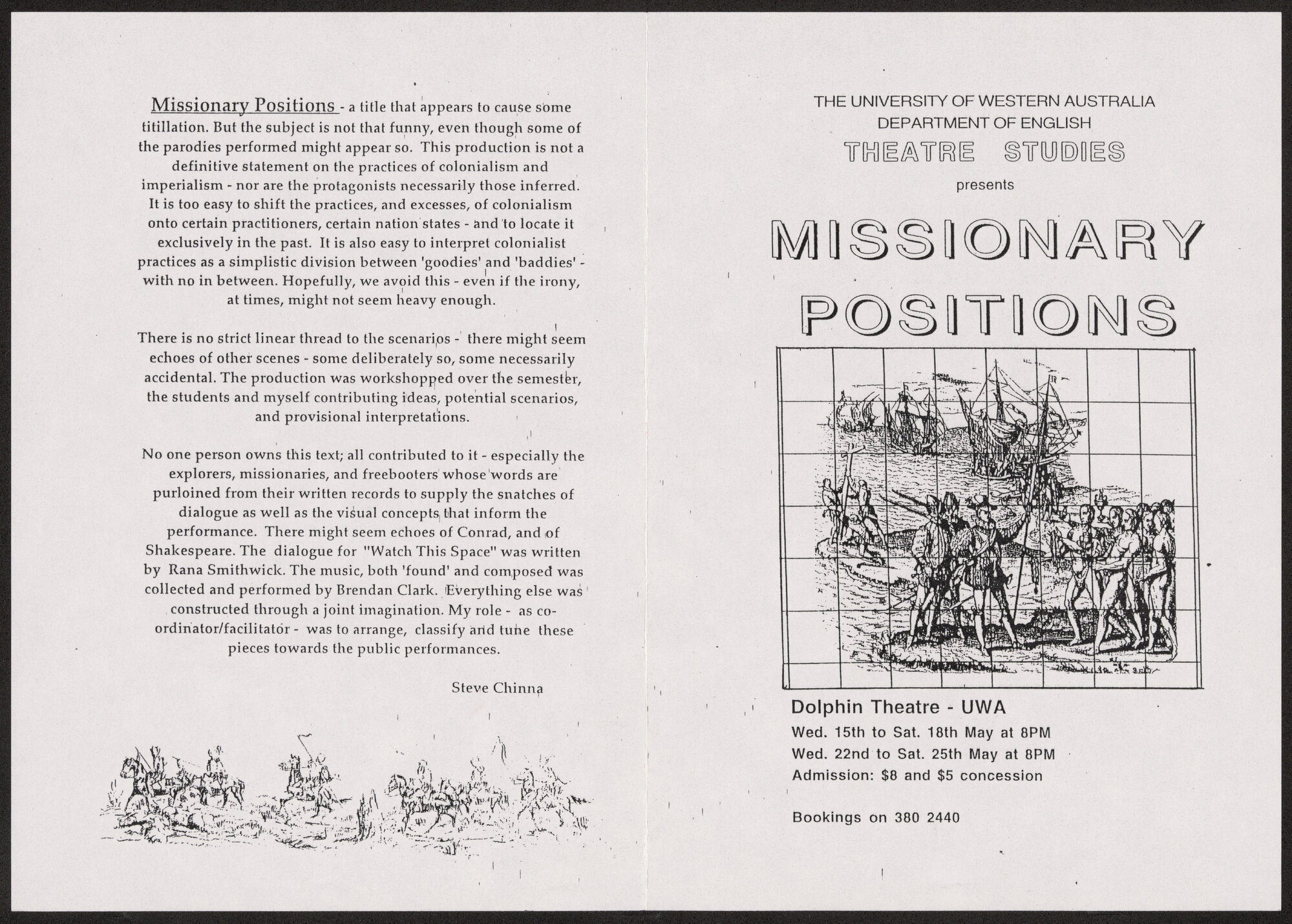 Missionary positions, 1996. Program
