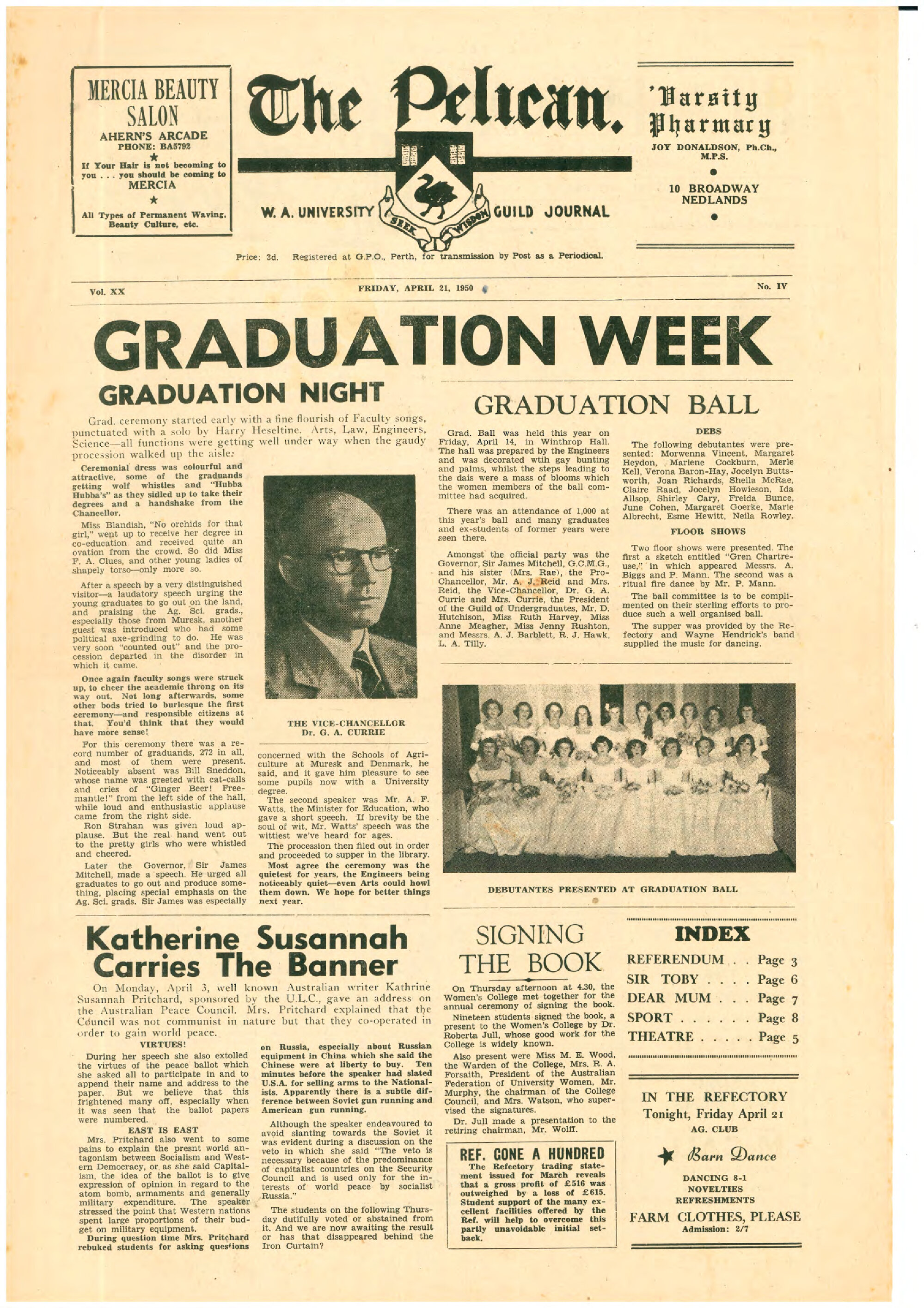 The Pelican - Vol. 20, no. 4 (April 21, 1950)