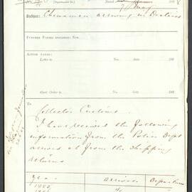 Page05 1888, Collector of Customs - Return of Chinese 