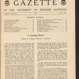 The Gazette of the University of Western Australia - Volume 1 - Number 2 - June 1951