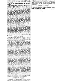 See Howe Divorce, 23 April 1914