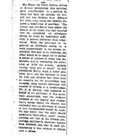 See Howe Divorce, 25 August 1915