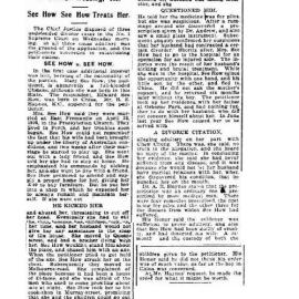 See Howe Divorce, 25 April 1914