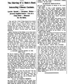 'A Chinese Banquet' - 27 April 1907