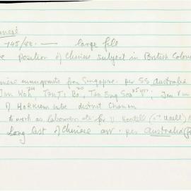 Box 007 Miscellaneous Notes 0044