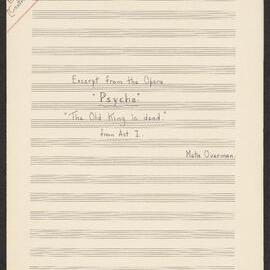 Excerpt from the Opera "Psyche" - "The Old King is dead"