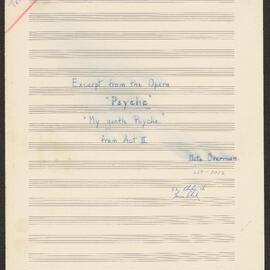 Excerpt from the opera Psyche – “My gentle Psyche”