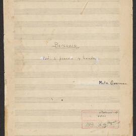 Berceuse for 2 pianos 4 hands