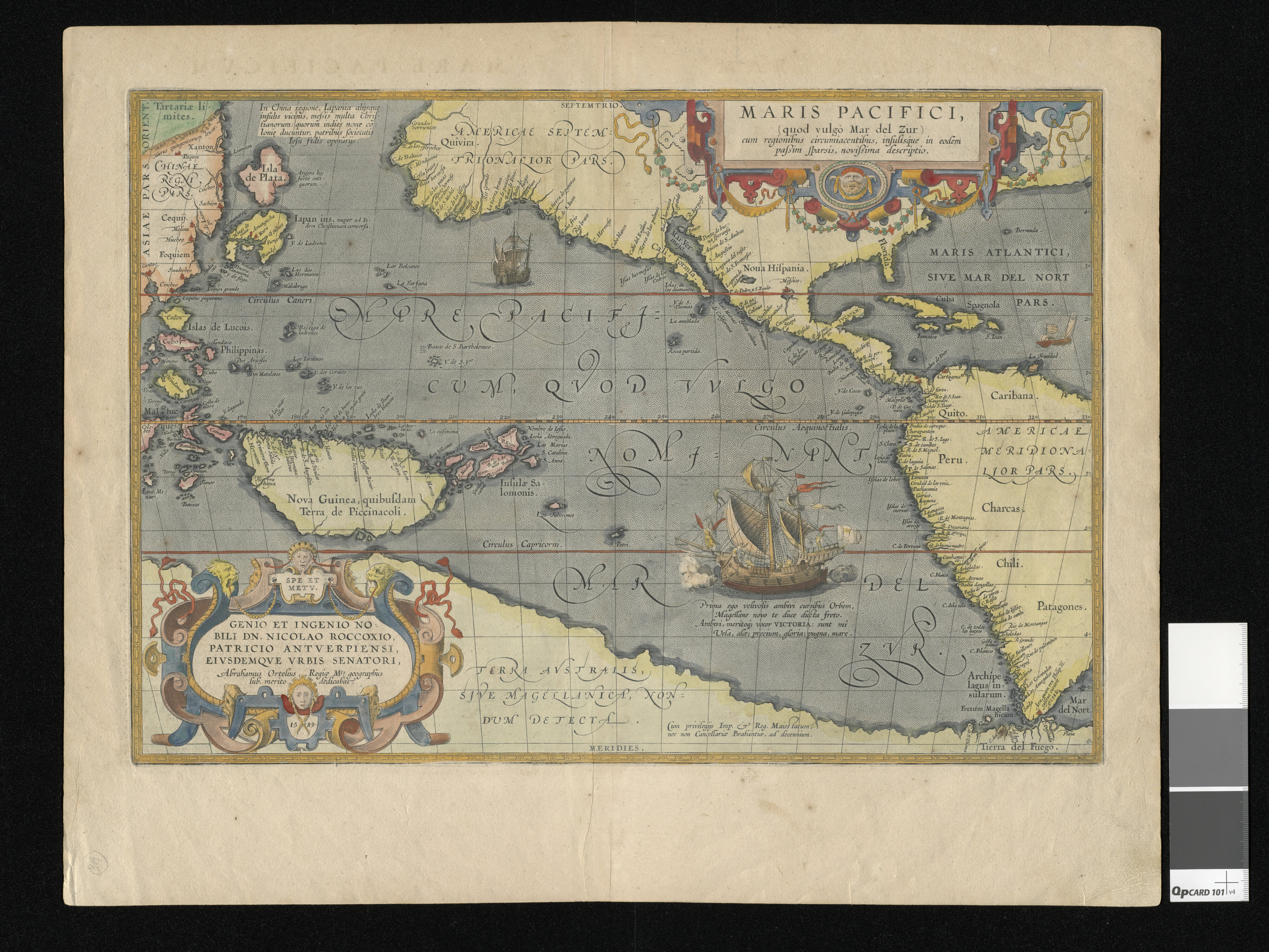 Maris Pacifici (quod vulgò mar del zur) cum regionibus circumiacentibus, insulisq́ue in eodem passim sparsis, novissima descriptio