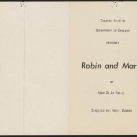 Robin and Marion, 1987. Program