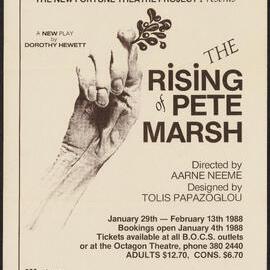 The rising of Pete Marsh, 1988. Poster and program