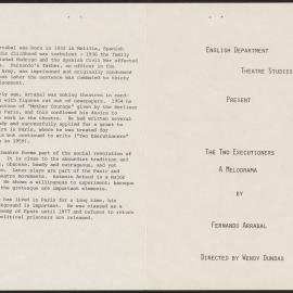 The two executioners, 1988. Program