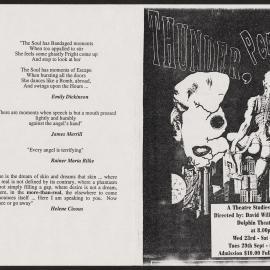 Thunder, perfect mind, 1992. Program