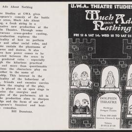 Much ado about nothing, 1995. Program