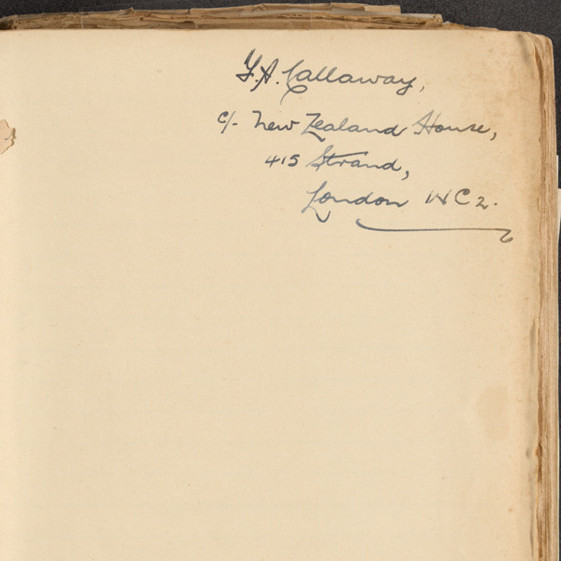 Diaries of Sir Frank Callaway