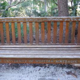 62711P - UWA Benches Project - STEWART : Sir Hector STEWART, MD, FRCS, FRACS & Lady (Viotti) STEWART. - given by the family - OHCWA - Close Up