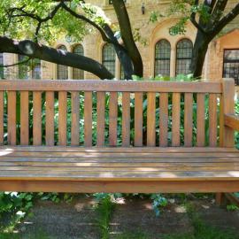 62715P - UWA Benches Project - FRANCAS : IN MEMORY OF  BIANKA FRANCAS  (1921 - 2005)    LANGUAGES LECTURER - Whelan Court - Close Up