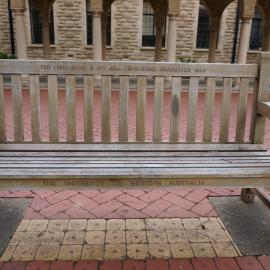 62717P - UWA Benches Project - JOLL : TED (1913-2003) & IVY JOLL (1915-2005) GRADUATES 1938 - Gillett Promenade, Geology - Close Up