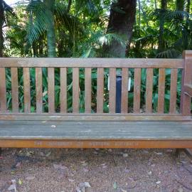 62725P - UWA Benches Project - JOHNSTON : MRS EILEEN JOHNSTON 1908-2000 GIVEN BY HER DAUGHTER BERTA - Tropical Grove - Close Up