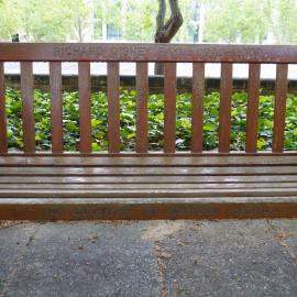 62748P - UWA Benches Project - FAYLE : RICHARD DISNEY FAYLE 1940-2002 - Law Forecourt - Close Up