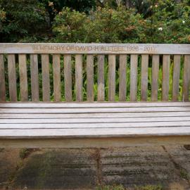 62788P - UWA Benches Project - ALLTREE : IN MEMORY OF DAVID H ALLTREE 1926-2017 - Tropical Grove, Great Court South - Close Up