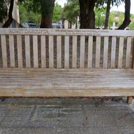 62790P - UWA Benches Project - DASGUPTA : ROMIT DASGUPTA, who loved Japan, Turkey and everything in between  From his Friends in Asian Studies - James Oval  - Close Up