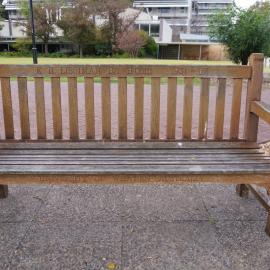 62798P - UWA Benches Project - LISSIMAN : K.H. LISSIMAN BA BCom 1931 - 82 - James Oval - Close Up