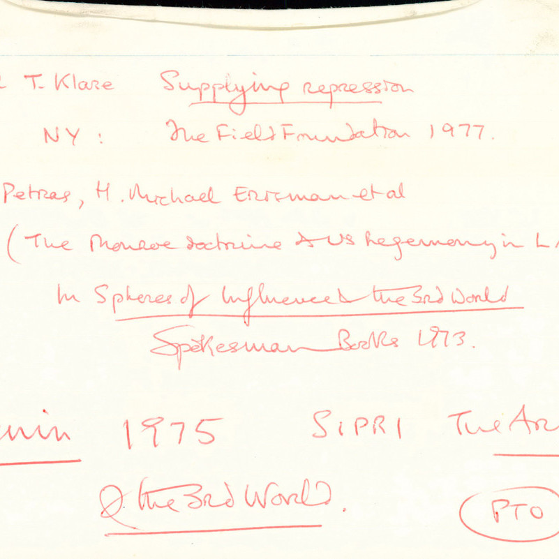 John Blacking Collection. Series 22, Index cards