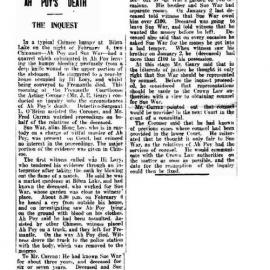 Bibra Lake Tragedy 23/02/1927