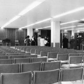 306P - Reid Library interior - Chairs arranged for official opening ceremony - 6 May 1965