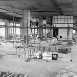 562P - New Library interior - spraying vermiculite - 24 October 1963