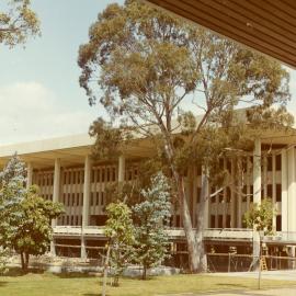 4820P - View of Reid Library nearing completion from Physics walkway - 1963
