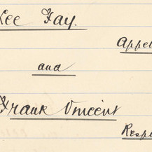 Lee Fay (2) v Frank Vincent (NAA: Item ID 1695409)