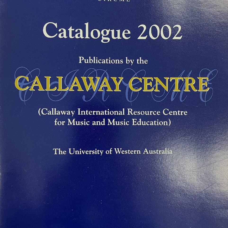 Catalogue 2002 Publications by the Callaway Centre