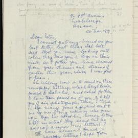 Peggy [sic] letter, to Peter Genge, 1991 November 20
